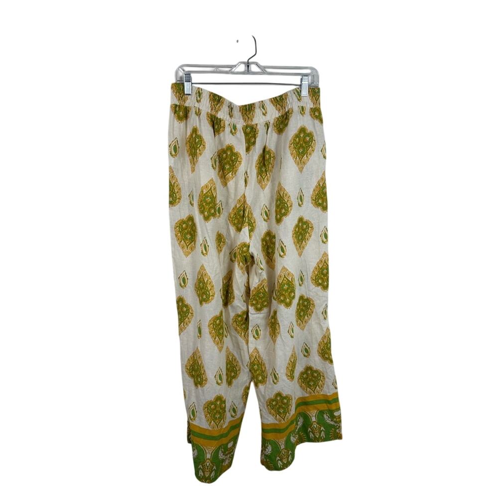 NWT Haute Hippie Linen Blend 2 Piece Set Short Sleeve Top Wide Leg Pants Size‎ L - Picture 5 of 13
